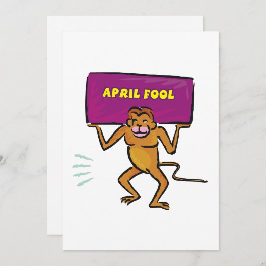 April Fool Kaart (Voorkant / Achterkant)