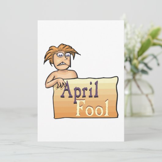 April Fool Kaart (Staand voorkant)