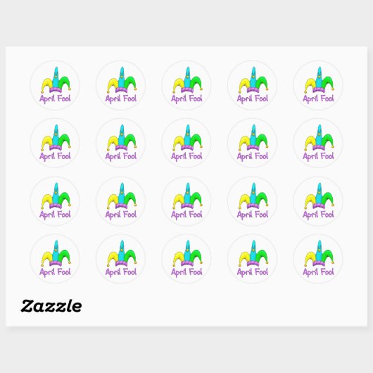 April Fool Ronde Sticker (Vel)