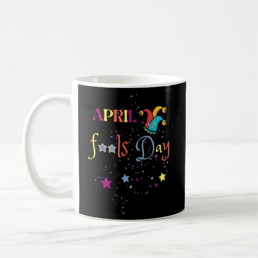 April Fool's Day 1 april Prank Prankster dwazen M Koffiemok (Links)