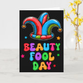 April Fool's Day Beauty Fool Day April 1st Prank J Kaart (Gele Bloem)