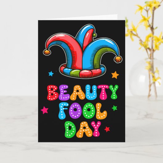 April Fool's Day Beauty Fool Day April 1st Prank J Kaart (Gele Bloem)