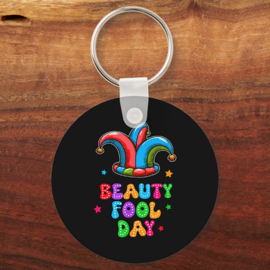 April Fool's Day Beauty Fool Day April 1st Prank J Sleutelhanger (Voorkant)