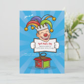 April Fool's Day Birthday Party Kaart (Staand voorkant)
