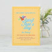 April Fool's Day Birthday Party Kaart (Staand voorkant)