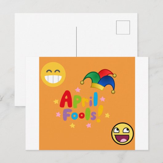 April Fools Day Briefkaart (Voorkant / Achterkant)