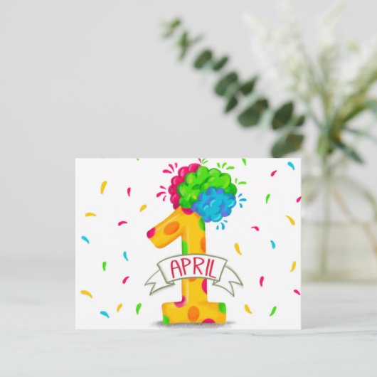 April Fools Day  Briefkaart (Staand voorkant)