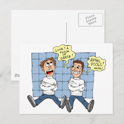 April Fools Day Briefkaart (Voorkant / Achterkant)