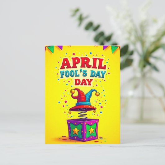 April Fools Day Feestdagenkaart (Staand voorkant)