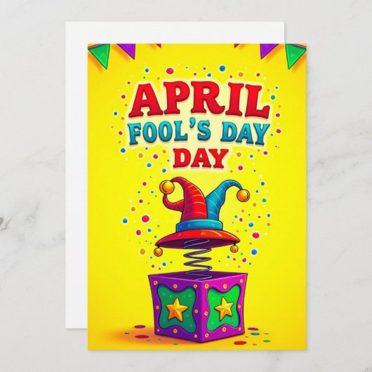 April Fools Day Feestdagenkaart (Voorkant / Achterkant)
