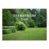 April Fool's Day Flowers and Trees Lawn Scene (Voorkant Horizontaal)