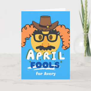 April Fools Day Funny Character in Disguise Kaart