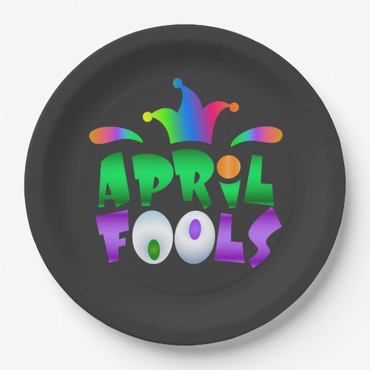 April Fools Day Funny Modern Jester Papieren Bordje (Voorkant)