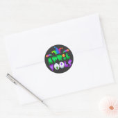 April Fools Day Funny Modern Jester Ronde Sticker (Envelop)