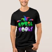 April Fools Day Funny Modern Jester Tri-Blend Shirt (Voorkant)