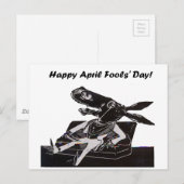 April Fools’ Day Grappige Ezel Cartoon Briefkaart (Voorkant / Achterkant)