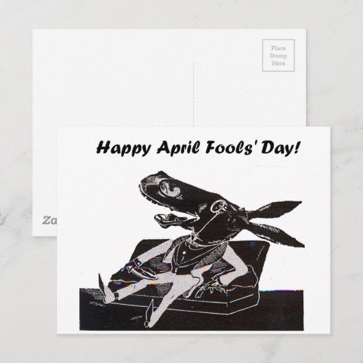 April Fools’ Day Grappige Ezel Cartoon Briefkaart (Voorkant / Achterkant)
