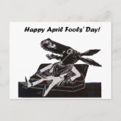 April Fools’ Day Grappige Ezel Cartoon Briefkaart (Voorkant)