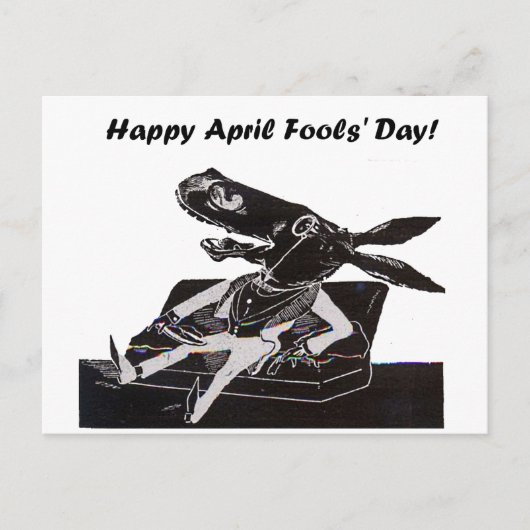 April Fools’ Day Grappige Ezel Cartoon Briefkaart (Voorkant)