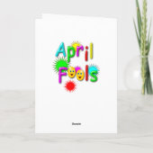 April Fools Day, grappige kleurrijke poka geworpen Kaart (Achterkant)