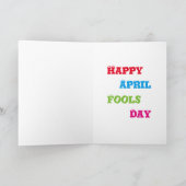 April Fools Day, grappige kleurrijke poka geworpen Kaart (Binnen)