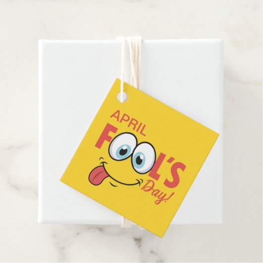April Fool's Day Happy Funny Face | FEESTDAGEN Bedankjes Labels (In situ)
