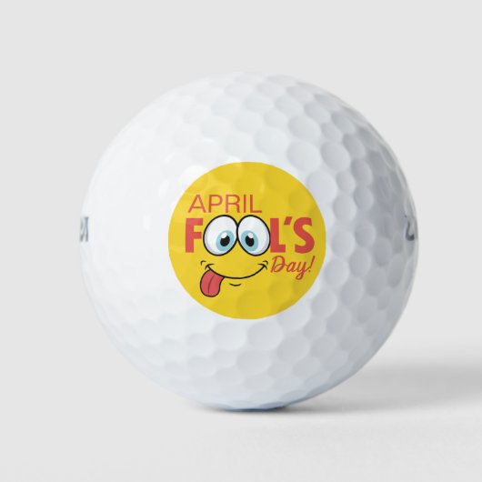 April Fool's Day Happy Funny Face | FEESTDAGEN Golfballen (Voorkant)