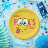 April Fool's Day Happy Funny Face | FEESTDAGEN Papieren Bordje (Feest)