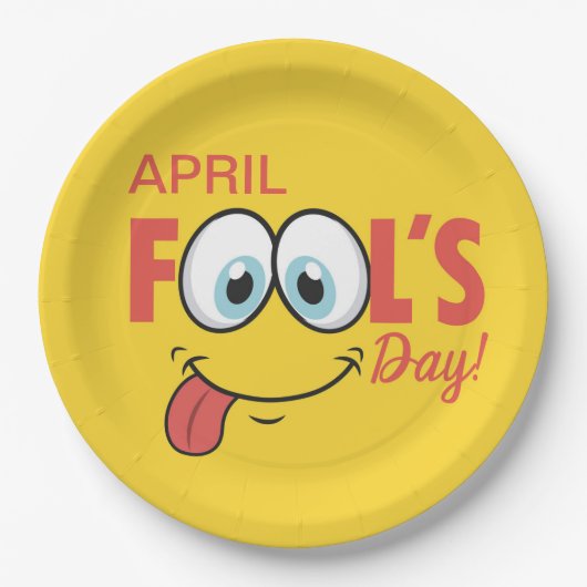 April Fool's Day Happy Funny Face | FEESTDAGEN Papieren Bordje (Voorkant)