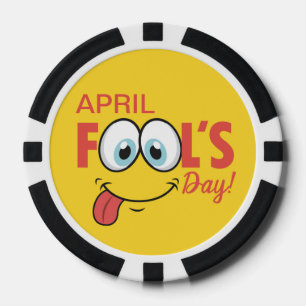 April Fool's Day Happy Funny Face FEESTDAGEN Poker Chips