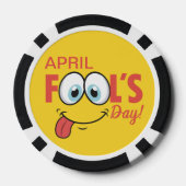 April Fool's Day Happy Funny Face | FEESTDAGEN Poker Chips (Achterkant)