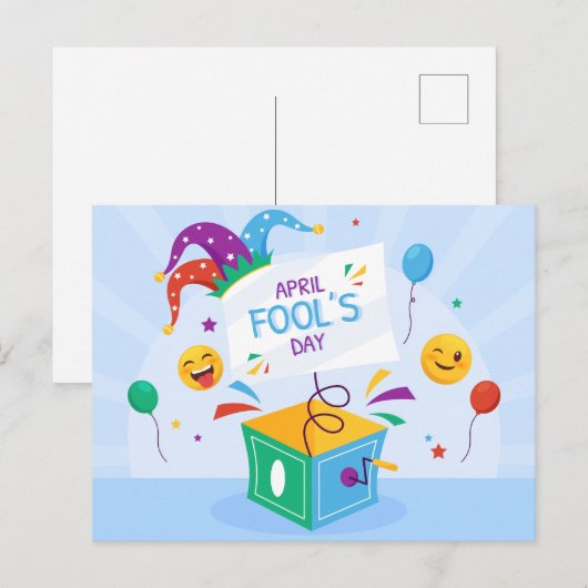 April Fool's Day Holiday Feestdagenkaart (Voorkant / Achterkant)