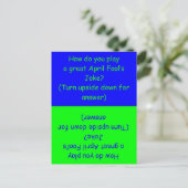 April Fool's Day Humoureuze kaart (Staand voorkant)