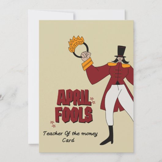 April Fools Day I werd leraar geld Feestdagenkaart (Voorkant)