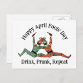 April Fool's Day Jesters Briefkaart (Voorkant / Achterkant)