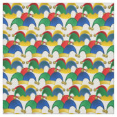 April Fool's Day Jesters Petten Pattern Stof (Swatch)