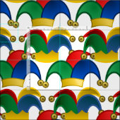 April Fool's Day Jesters Petten Pattern Stof (Delen)