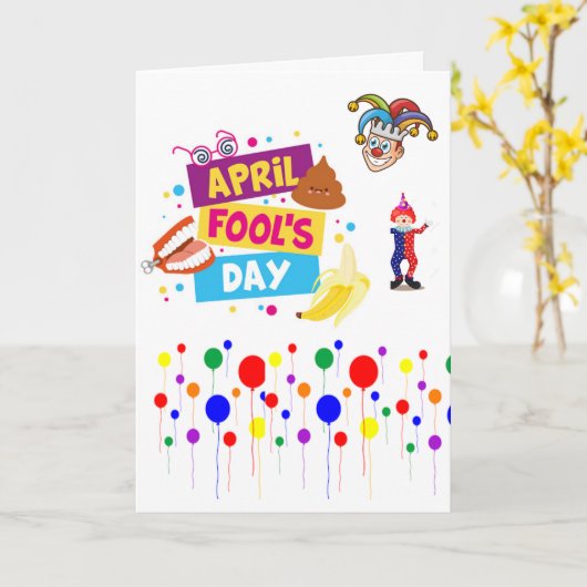 April Fool's Day Kaart (Gele Bloem)
