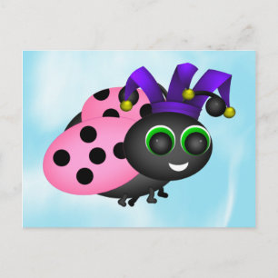 April Fools Day Ladybug Jester Briefkaart
