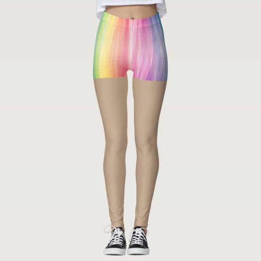 April Fools Day Leggings regenboogflessen (Voorkant)
