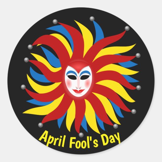 April Fool's Day of Pranks Ronde Sticker (Voorkant)