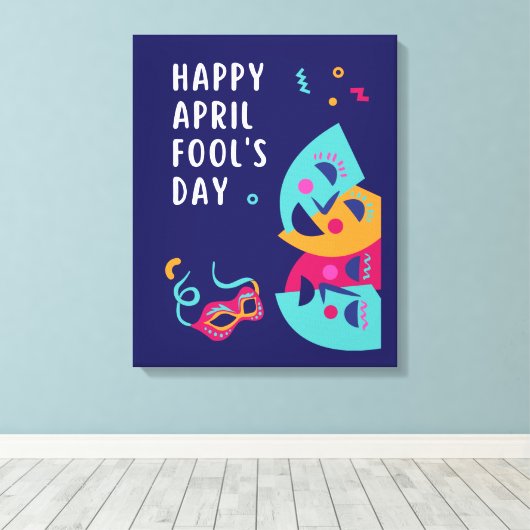 April Fool's Day Paper Bord Canvas Afdruk (Insitu (Houten vloer))