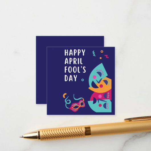 April Fool's Day Paper Bord Informatiekaartje (Voorkant / Achterkant in situ)