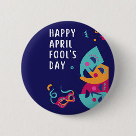 April Fool's Day Paper Bord Ronde Button 5,7 Cm