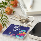April Fool's Day Paper Bord Sleutelhanger (Voorkant Rechts)