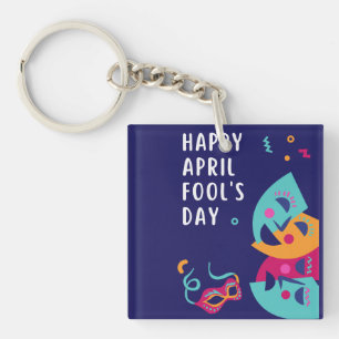 April Fool's Day Paper Bord Sleutelhanger
