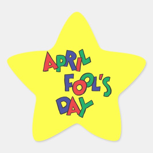 April Fools Day Ster Sticker (Voorkant)