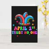 April Fool's Day Trust April 1st Prank Joke Gift  Kaart (Gele Bloem)