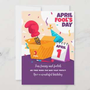 April Fool's Day Verjaardag Wenskaart Feestdagenkaart