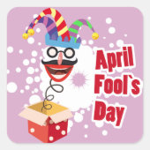 April Fools Day Vierkante Sticker (Voorkant)